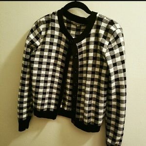 Modcloth Checkered Cardigan